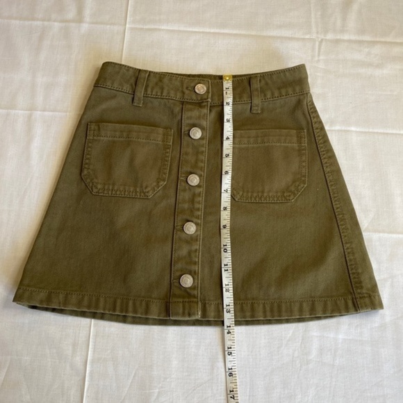𝅺SKY and sparrow‎ olive green mini skirt size-0 - Picture 5 of 7